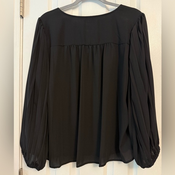 Nine West Black Pleated Blouse - Picture 2 of 8